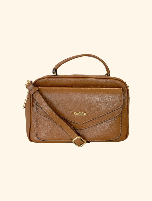 Bolsa de Couro Sagga Baú com Divisórias 532